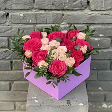 Цветочная композиция из Розы в коробке в Шиткино