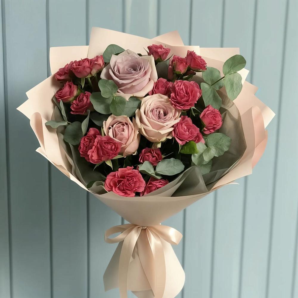Букет цветов из: Гвоздики и Розы в Шиткино