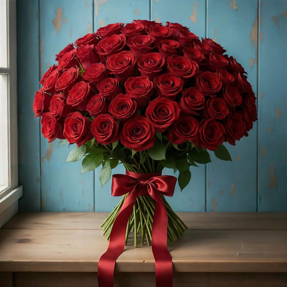 Букет Красные розы Блэк Меджик в Шиткино