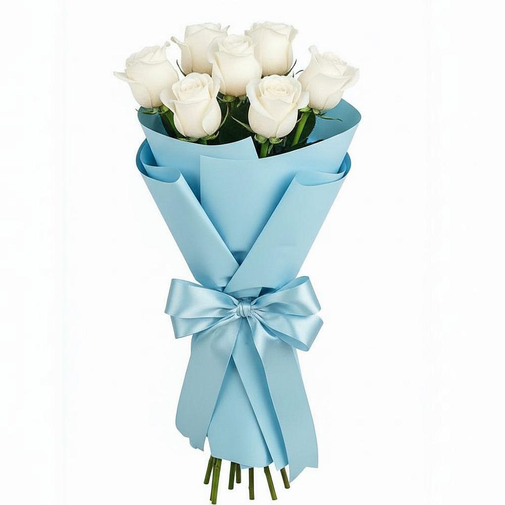 Букет 7 белых роз Проуд в Шиткино