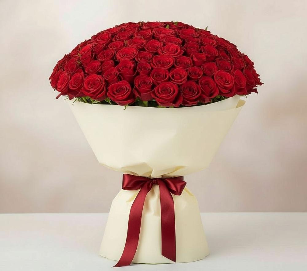 Букет 101 Красная роза Милано в Шиткино