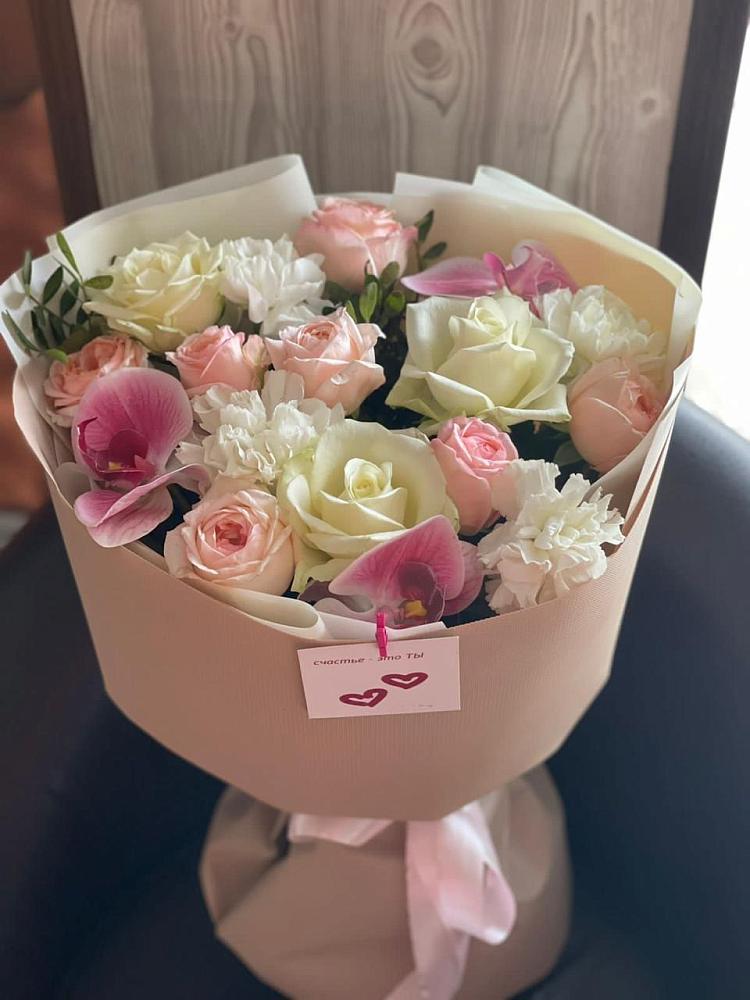 Букет цветов из: Орхидеи, Розы и Гвоздики в Шиткино