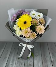 Букет цветов из:  Розы, Герберы и Хризантемы в Шиткино