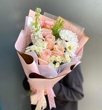 Букет цветов из:  Хризантемы и Розы в Шиткино