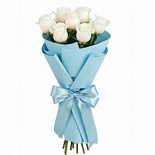 Букет 7 белых роз Проуд в Шиткино