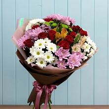 Букет цветов из:  Розы, Хризантемы и Альстромерии #REPLACE_PRED# Шиткино