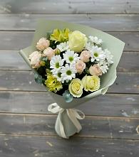 Букет цветов из:  Альстромерии, Розы и Хризантемы #REPLACE_PRED# Шиткино