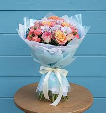 Букет цветов из:  Хризантемы и Розы в Шиткино